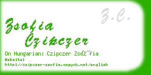 zsofia czipczer business card